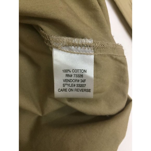 Adolfo Sport Mens Shirt Size M Tan Long Sleeves Collared Button Down Front Pocke - Picture 10 of 13